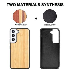 เคสโทรศัพท์ทำจากไม้ธรรมชาติไม้แท้ฝาครอบโลโก้ที่กำหนดเองสำหรับ <span class=keywords><strong>Samsung</strong></span> S22อัลตร้า S25พลัส NOTE10พลัส S8พลัส - Product Image 5
