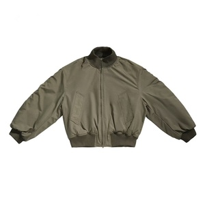 Blouson Bomber Oversize Homme Cleanfit 2025 – Manteau Décontracté Minimaliste Ample en Satin Bleu Marine Foncé Style Streetwear Automne - Product Image 4