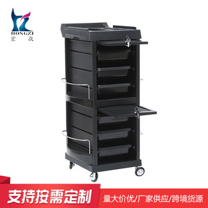 Salon <b>Trolley</b> Black Multi Layer <b>Plastic</b> Universal Wheel Easy Moving Hair Salon Beauty Parlor Furniture HZ2020NW - Product Image 4