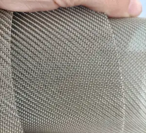 Food Grade SUS 304 316 316L 20 25 50 60 70 80 90 100 150 200 300 500 Micron Stainless Steel Twill Filter Wire Mesh
