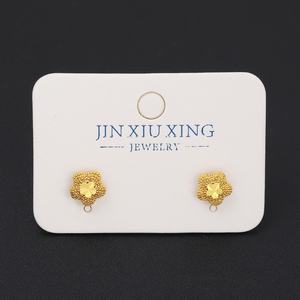 JXX Fashion 24K Gold Plated Wholesale Dubai Trendy Brass Jewelry Gold Stud <b>Earrings</b> with Zircon for Women Party Occasion - Product Image 5