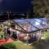 Tentes de luxe en aluminium pour l'extérieur, transparentes, en verre PVC, lieu de réception, restaurant, église, chapiteau, cadre de fête de mariage, pour événements