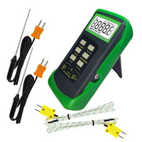 Sonde de température bimétallique de type K, testeur de température de surface, thermomètre double canal, IP43, plastique, OEM, ODM