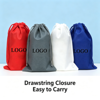 Sac à cordon non tissé personnalisé ODM en gros, taille, couleur, logo, sac anti-poussière réutilisable pour événements, emballage cadeau, organisateur de chaussures et de voyage