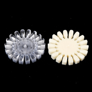 18 Embouts en ABS en forme de roue pour présentation de faux ongles, couleurs naturelles transparentes pour salon de manucure - Product Image 5