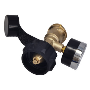 Regulador de propano QCC1 con manómetro, conector de latón para estufa de camping, adaptador de cilindro de gas portátil, válvula POL - Product Image 3