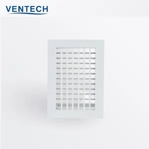 Ventech อลูมิเนียมปรับย่างอากาศคู่ดัดกระจังหน้าอากาศ Vent ระบบ HVAC