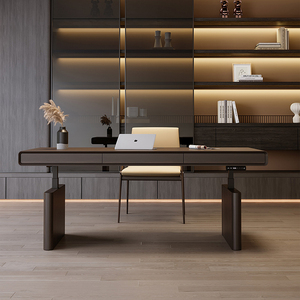 Scrivania da Ufficio in Legno Massello dal <span class=keywords><strong>Design</strong></span> Moderno, Scrivania Regolabile in Altezza di Lusso, Scrivania Ergonomica di Alta Gamma Personalizzabile per Casa/Ufficio - Product Image 3