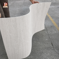 Panneau de revêtement mural en pierre artificielle flexible OEM, aspect marbre, pour la décoration extérieure des villas et des hôtels, panneau mural en pierre PU