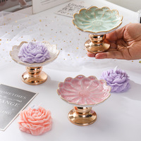 Porte-bougie en céramique de style européen moderne et luxueux, très vendu, décoration d'intérieur, support de bougie