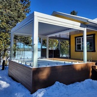Pergola de persienne de gazebo personnalisée au design moderne Offre Spéciale Pergola de jardin en aluminium à persienne étanche motorisée