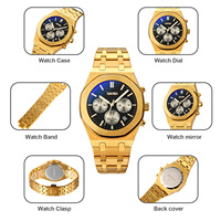 Montre SKMEI 9296 pour homme, affaires, six aiguilles, multifonction, acier inoxydable, 18 mm, sport, trajet quotidien, mode, luxe léger, cadran élégant, boîte