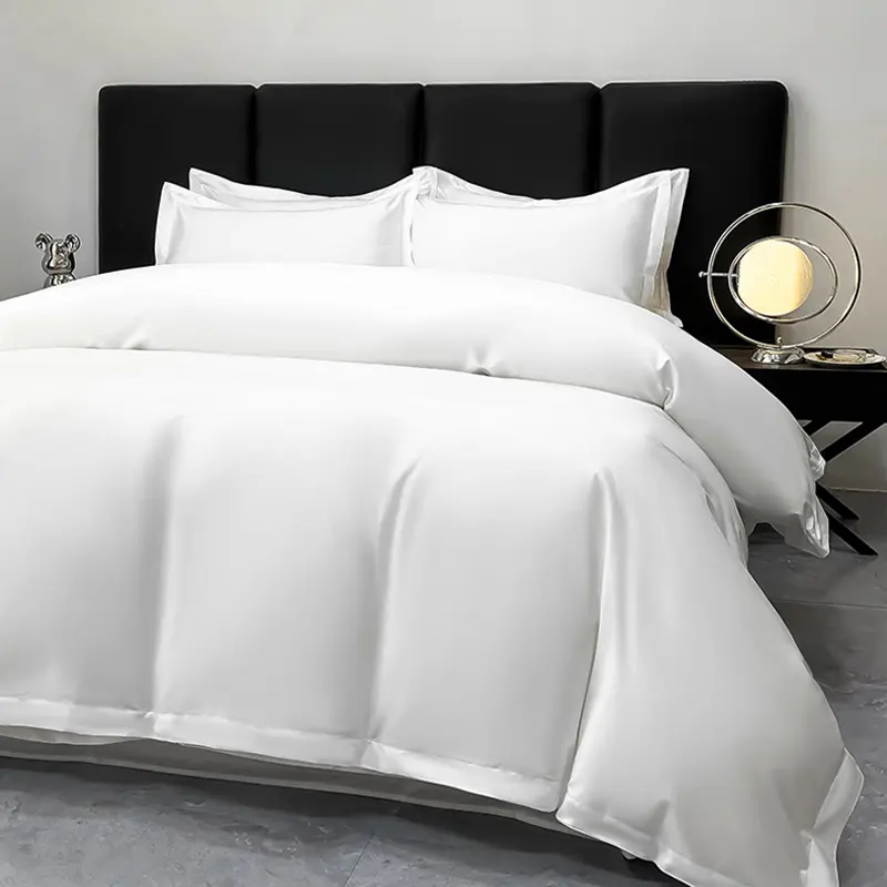100% Cotton White Hotel Double Duvet Cover Bedspread Flat/fitted Sheet Pillowcases Bedding Set