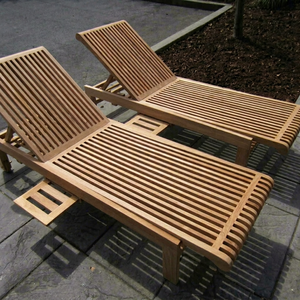 Tumbona de teca para exteriores, muebles de piscina, cama de playa, silla de descanso para uso en hoteles y apartamentos - Product Image 1