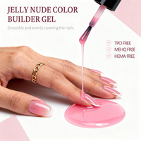 HS Jelly Nude Colors Liquid Gel Builder 8 en 1 Glue Hema Free Private Label Vegan No Burn BIAB Soak off Builder Extension Gel