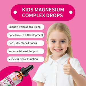 Certified Natural Sugar Free Magnesium Complex <b>Liquid</b> Drops with Vitamin C L-Theanine Dietary Supplement <b>Liquid</b> Drops for Kids - Product Image 3