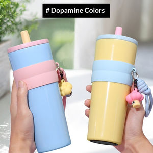 Taza Térmica con Asa de Acero Inoxidable 316, Nueva Taza para Café, Taza para Agua con Pajita, Taza de Viaje para Auto de Gran Capacidad - Product Image 1