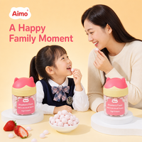 Biscuits sains pour bébés Aimo avec protéines et probiotiques, sans OGM, saveur fruitée, texture semi-molle, paquet de 14 g
