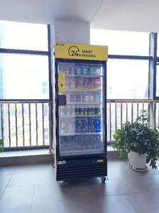 2024 derniers modèles de distributeur automatique de nourriture de boisson de réfrigérateur intelligent automatiquement pour la station de métro