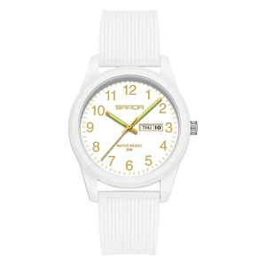 Montre à quartz bleue étanche pour les loisirs en plein air, pour couples, avec double calendrier, chronographe et aiguilles rondes, montre-bracelet tendance - Product Image 3
