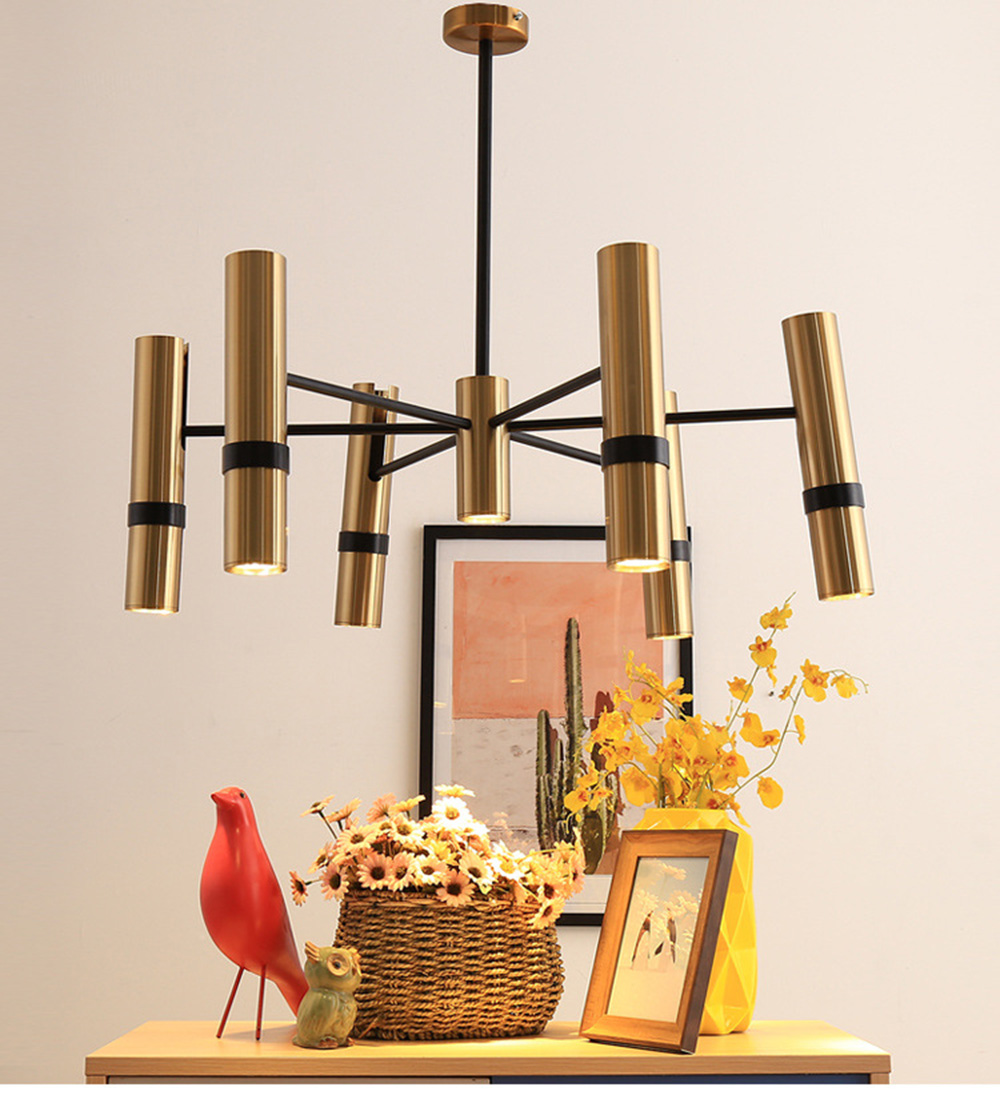 Contemporary Interior Decoration Golden  Color Spotlight Living Room Led Hanging Light