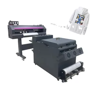 2 I3200 Kopf 60cm Digital Pigment Ink Pet Film Großer Dtf-Drucker und Shake Powder Machine