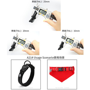 <b>Pet</b> <b>Collar</b> Buckle A-214 Plastic Quick Release Wear Resistant For Dog Leash Accessories Solid Color 16mm 20mm 25mm - Product Image 4