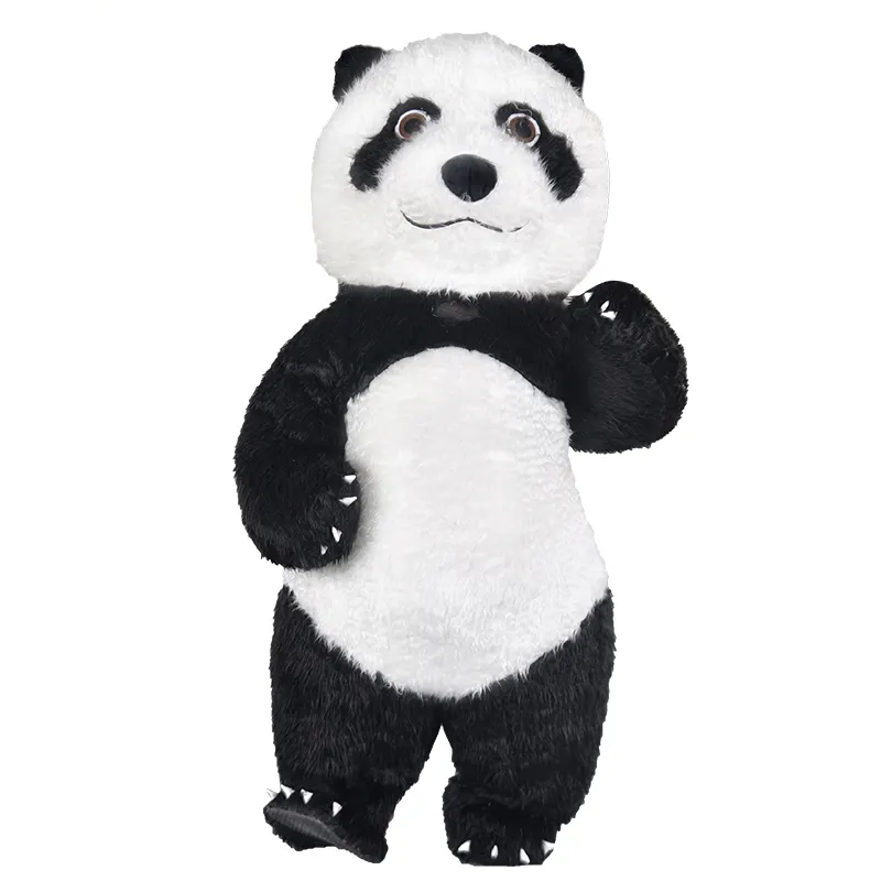 Personnage de dessin animé de costume de mascotte gonflable Panda
