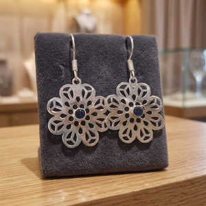 Pendientes Colgantes de Plata Alemana con Circonita, Joyería de Alta Calidad para Mujer, Estilo Étnico, Regalo para Fiesta, Venta al por Mayor - Product Image 3