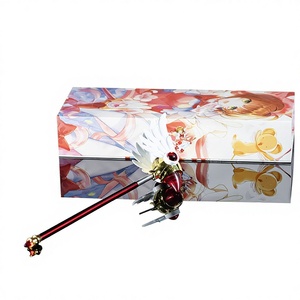 <span class=keywords><strong>Carte</strong></span> Magique Sakura Modifiée, Baguette Magique, Transformation Kulo Array, Ailes de Tête d'Oiseau, Animation Non Électrique, Coffret Cadeau - Product Image 1