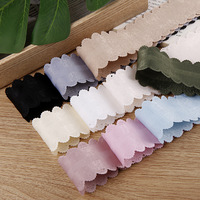 Ruban en velours et dentelle polyester-coton pour accessoires de cheveux faits main, nœuds, vêtements, chaussures, chapeaux et loisirs créatifs