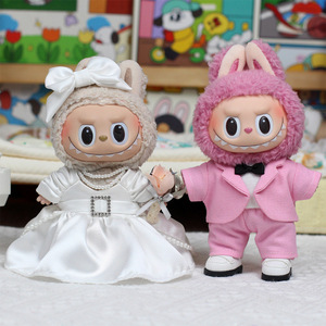 Muñeca Labubu con Vestido de Novia, Llavero de Vinilo de 17 cm, Accesorio de Peluche Estilo Coreano para Niñas - Product Image 4