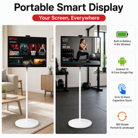 Tablette TV portable Android 13 avec écran tactile rétroéclairé LED In-Cell de 24, 27 ou 32 pouces, fonctionnalités intelligentes, alimentée par batterie, idéale pour la salle de sport, les jeux et les diffusions en direct