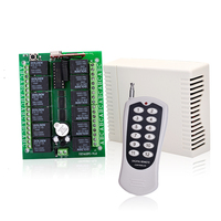 Récepteur de portail YET412PC DC12V/24V 315mhz/433mhz Contrôleur intelligent Contrôleur 12 canaux avec deux télécommandes
