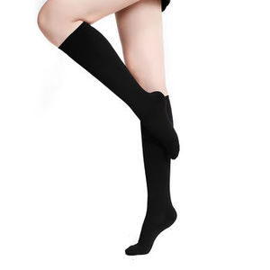Medias <span class=keywords><strong>de</strong></span> Compresión Médicas, Calcetines <span class=keywords><strong>de</strong></span> Compresión Deportivos hasta <span class=keywords><strong>la</strong></span> Rodilla, Negros Lisos, 20-30 mmHg, para Enfermería - Product Image 5