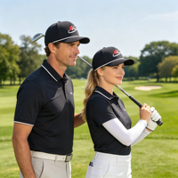 Casquette de baseball OEM personnalisée avec logo brodé, 5 panneaux, en polyester imperméable, perforée au laser, pour le sport et le golf