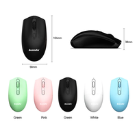 Ratón Inalámbrico 2.4G, Ratón Óptico USB Compacto y Portátil para Computadora de Escritorio y Portátil, Ahorro de Energía