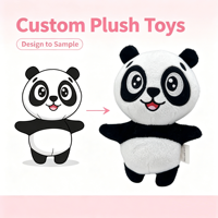 Peluche Panda Personnalisée - Animal en Peluche Super Doux avec Design et Logo Personnalisables, Anti-Stress, Cadeau d'Anniversaire pour Enfants