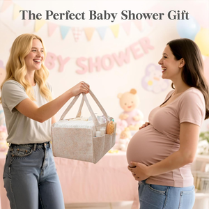 Organizador de Pañales de Fieltro con Asa, Cesta de Almacenamiento de Pañales Portátil con Divisor Desmontable, para Guardería, Cambiador - Product Image 6