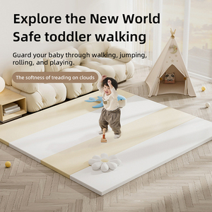 Tapis <span class=keywords><strong>de</strong></span> jeu extra épais pour bébé, tapis <span class=keywords><strong>de</strong></span> ramper en mousse douce et antidérapante, imperméable et pliable pour l'activité et la sécurité <span class=keywords><strong>de</strong></span> bébé - Product Image 1