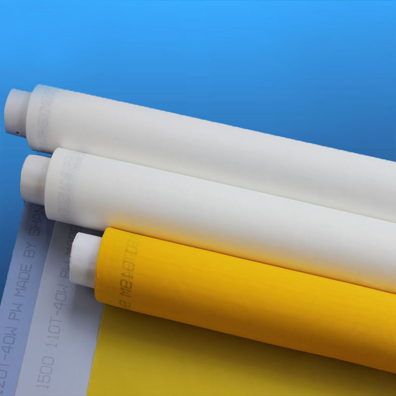 Yellow White Bolting Cloth 25 50 100 150 200 300 Micron Polyester Monofilament Silk Screen Printing Mesh for Textile Printing