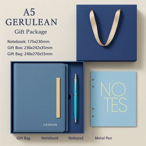 Gift Ready A5 Notebook & Pen Business Gift Box with Gift Bag - Matching Colors, Logo Customization - Product Image 3