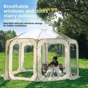 Tente bulle transparente d'hiver à montage rapide, motif ciel étoilé, imperméable, pour camping extérieur et restaurant - Product Image 1