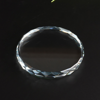 Vente en gros de plaque de tournesol en cristal K5 Verre vierge bon marché Prix Gravure laser 3d personnalisée Verre de cristal rond pour cadeau d'affaires