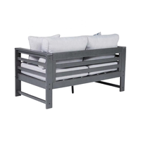Canapé d'extérieur en HDPE, patio, balcon en plein air, imperméable, résistant aux UV, hôtel, B&B, chaise longue de jardin, mobilier d'extérieur