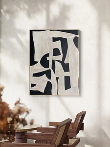 Decoración del hogar Wabi Sabi lienzo geométrico abstracto arte de la pared pintura al óleo pintada a mano textura 3D <span class=keywords><strong>cuadros</strong></span> de habitación modernos - Product Image 4