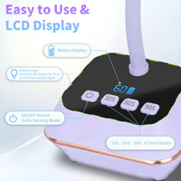 Lampe à ongles portable 36W Mini Flash Cure, sans fil, rechargeable, type C, lumière UV LED pour le durcissement des extensions de gel, kits de séchage d'ongles