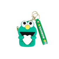 Porte-monnaie en silicone personnalisé en gros, motif dessin animé, étanche, mini porte-monnaie en silicone, pochette porte-clés pour enfants, cadeau et promotion