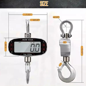 मिनी डिजिटल क्रेन स्केल उच्च परिशुद्धता 100/200/300/500/1000 किलोग्राम क्षमता एलसीडी ओएम प्रमाणित इलेक्ट्रॉनिक हैंग स्केल - Product Image 4
