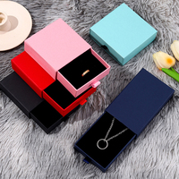 Boîte à bijoux d'emballage en papier cadeau personnalisé avec tiroir en carton coulissant collier boucle d'oreille bracelet bague